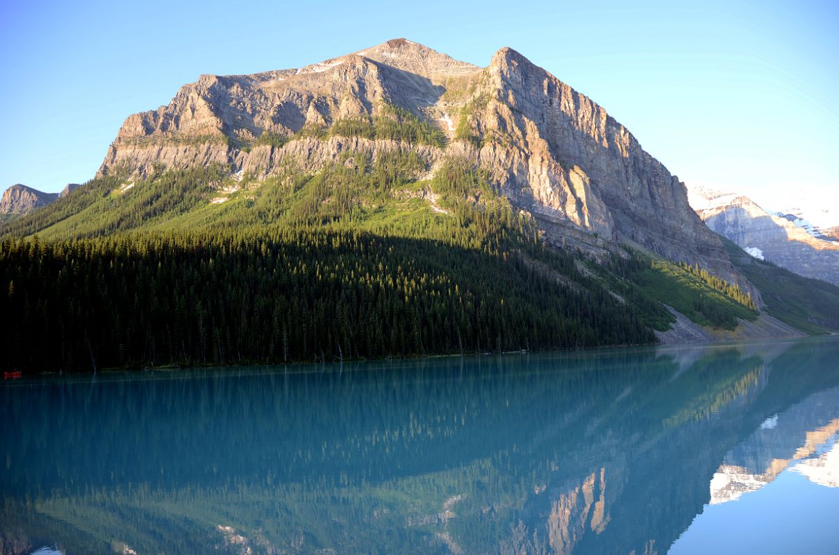 32 Fairview Mountain Reflected In Water Of Lake Louise Early Morning